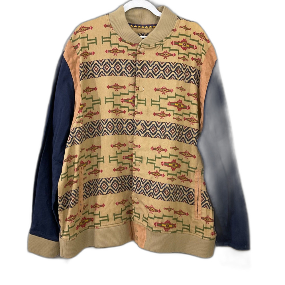 Southwestern Aztec Navajo All Over Print Jacket 3XL snap buttons Parish Nation